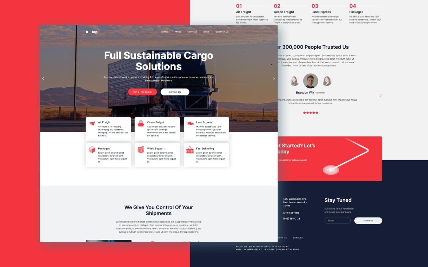 Logi 128 - Transportion and Logistics Website Template