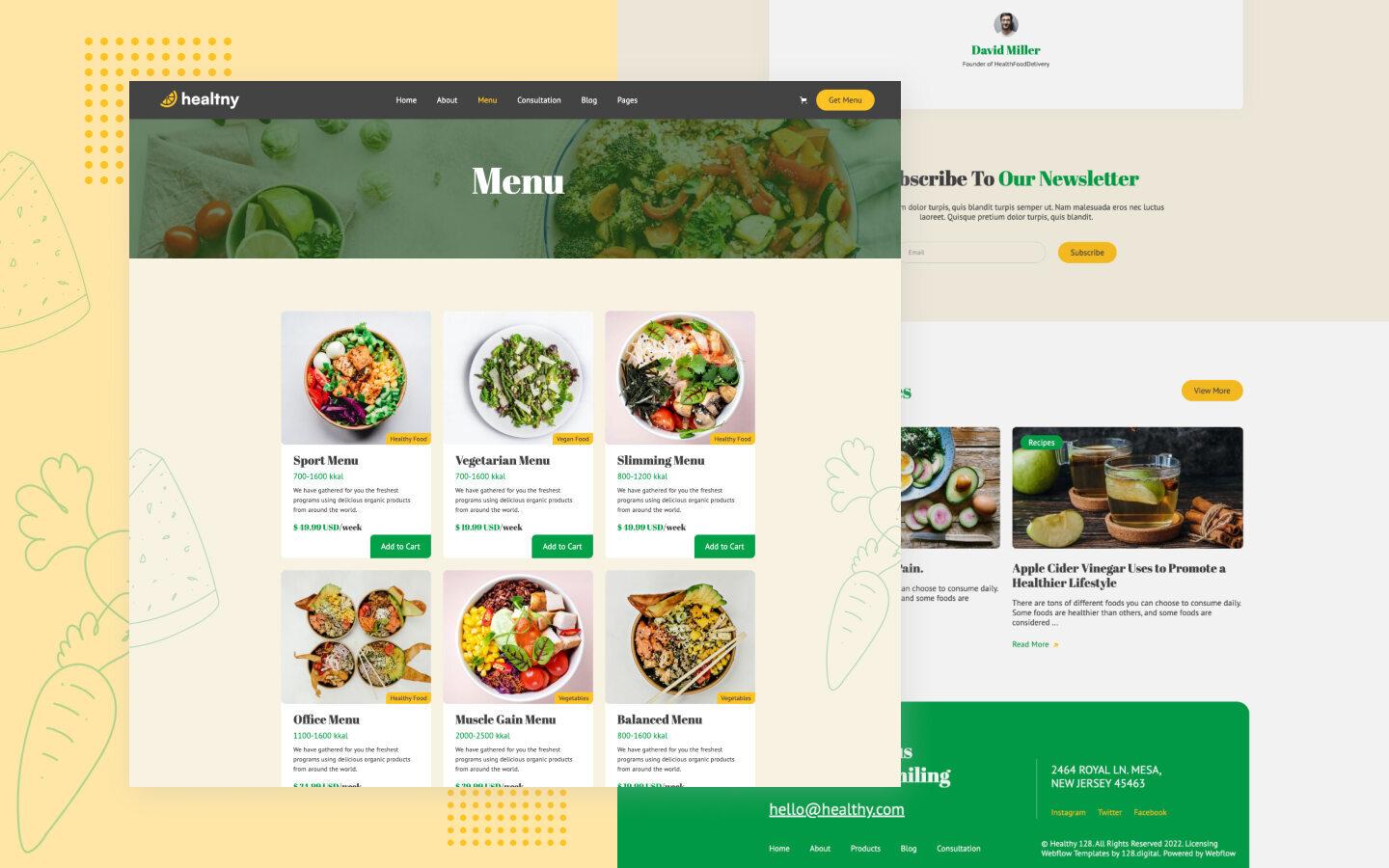 Healthy 128 - Organic Food Website Template