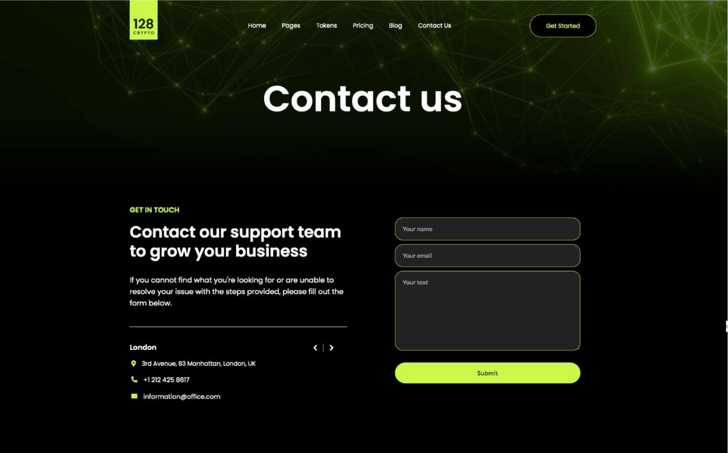 Crypto 128 - ICO and Crypto Website Template