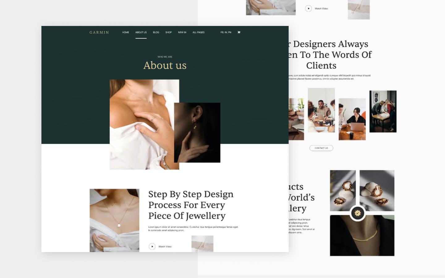 Garmin 128 - Jewelry Website Template