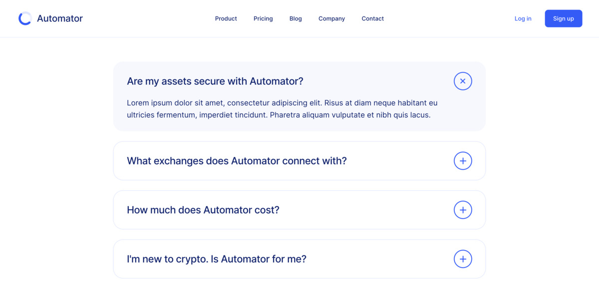 Automator Webfllow Accordion