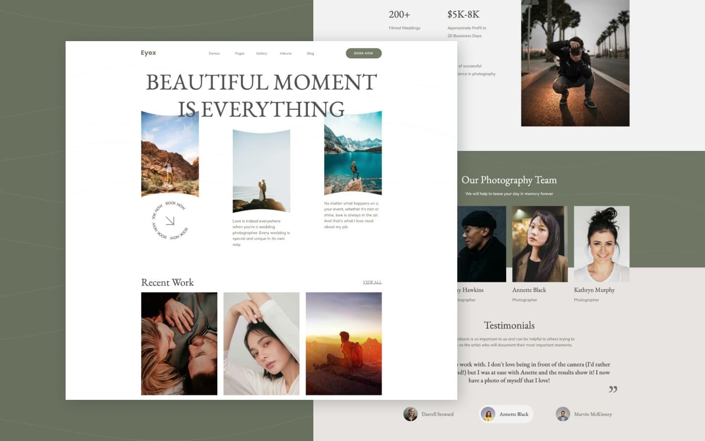 Eyex 128 - Photography Website Template