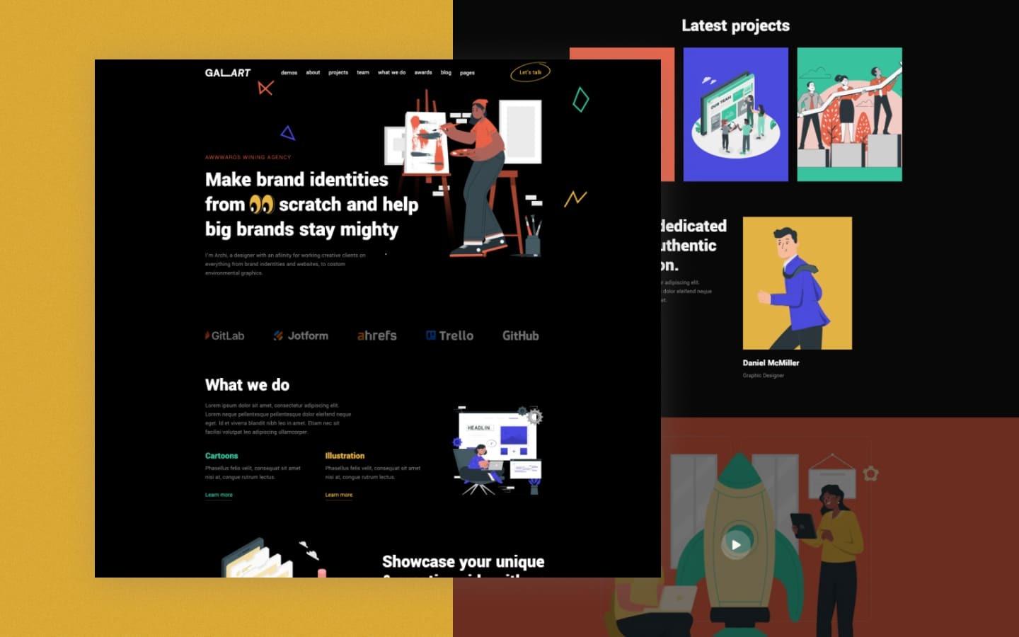 Galart 128 - Artist Website Template