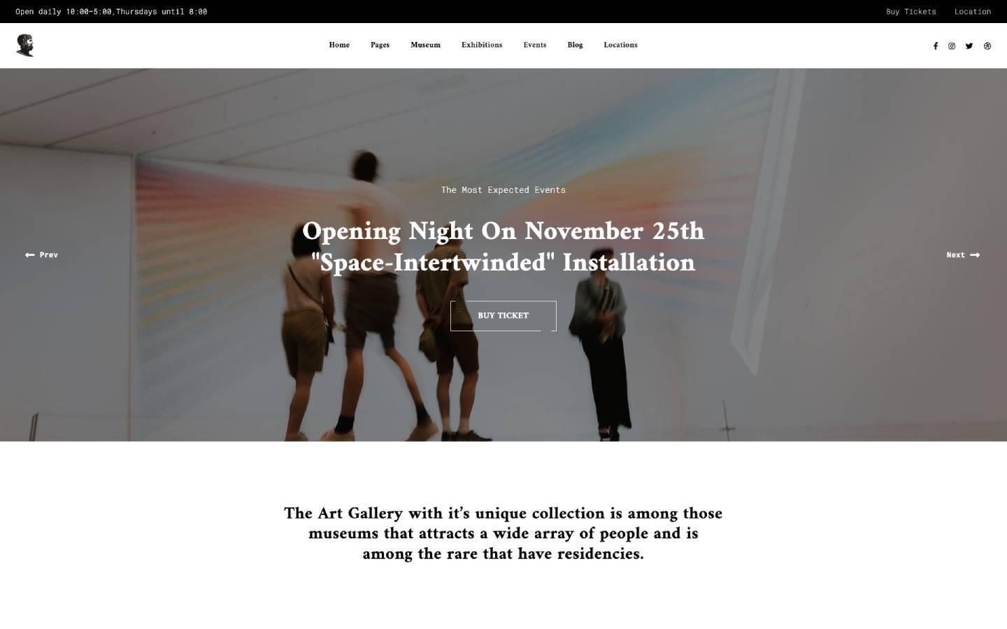 Art Gallery 128 - Museum Website Template