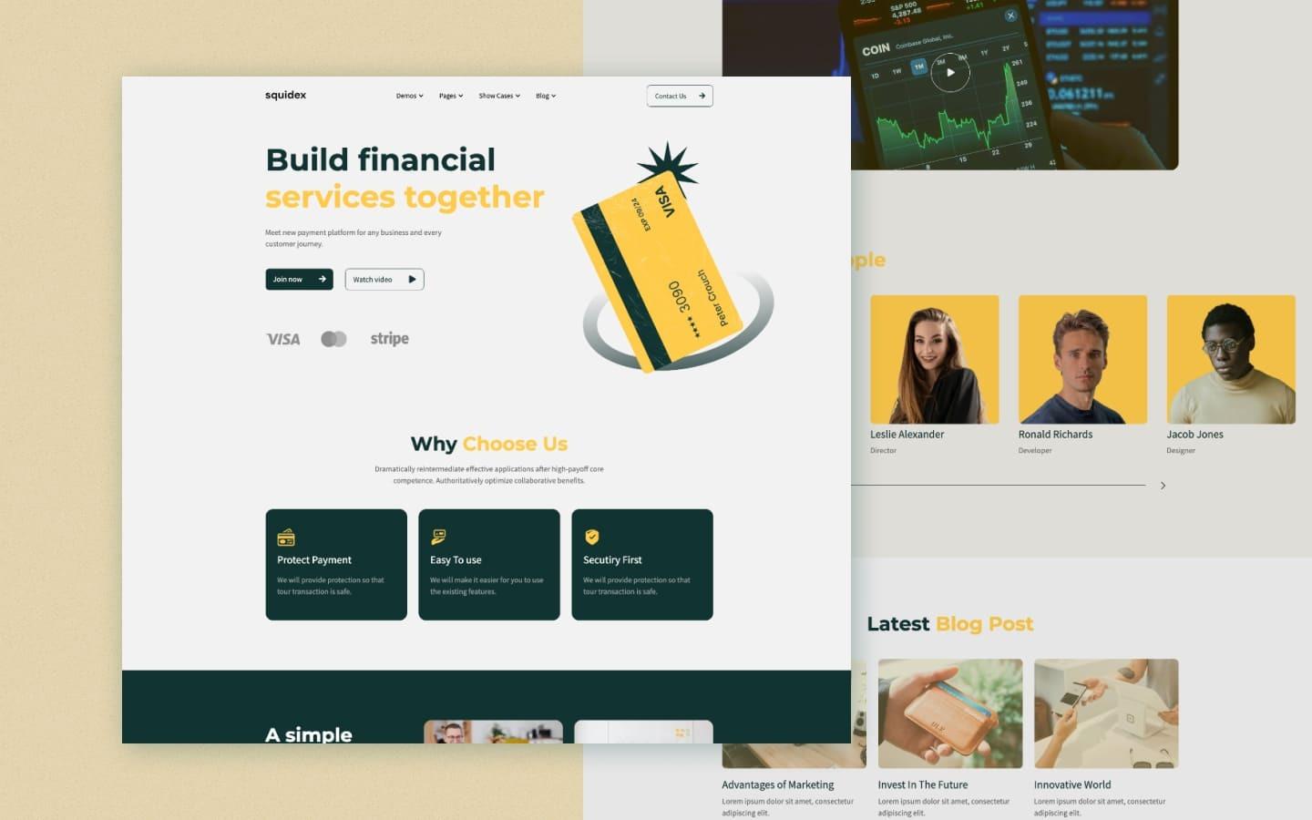 Squidex 128 - Finance Website Template