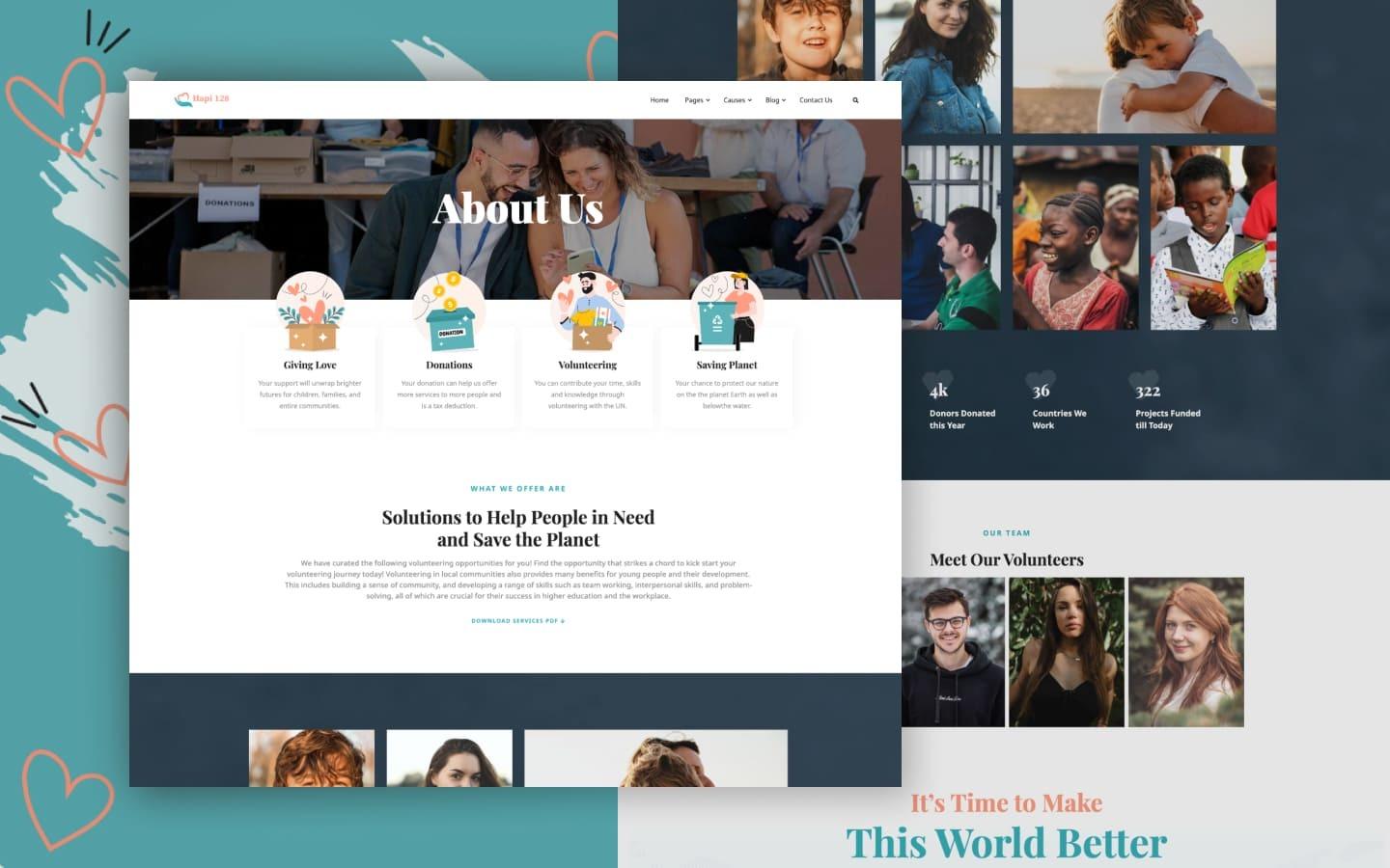 Hapi 128 - Charity and Nonprofit Website Template