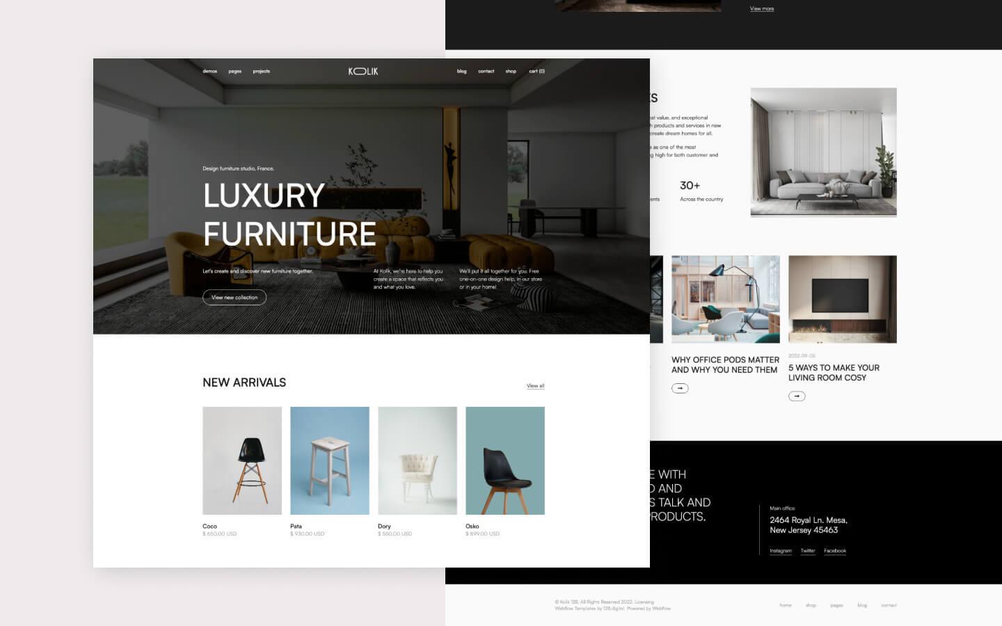 Kolik 128 - E-commerce Furniture Website Template