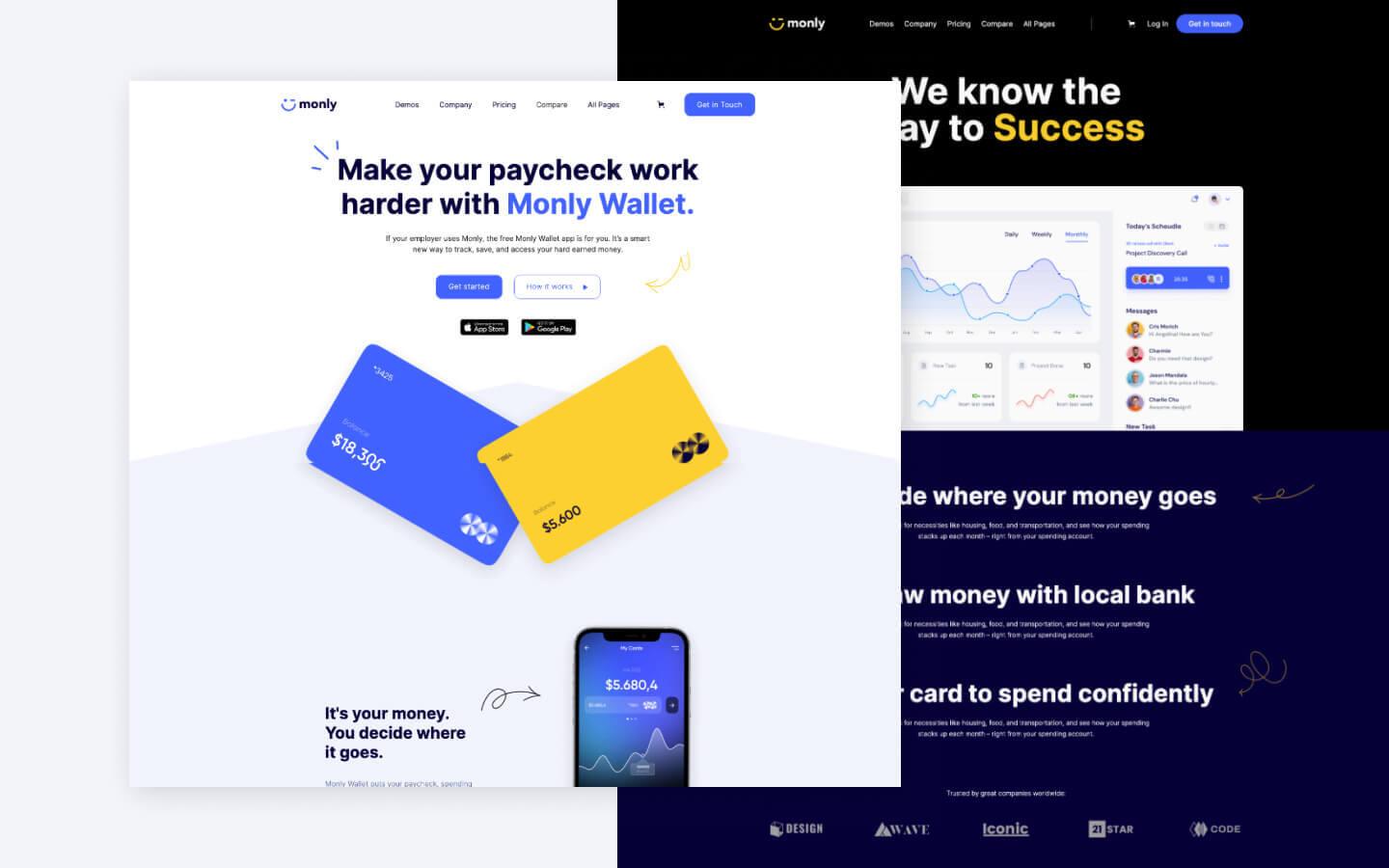 Monly 128 - SaaS Website Template