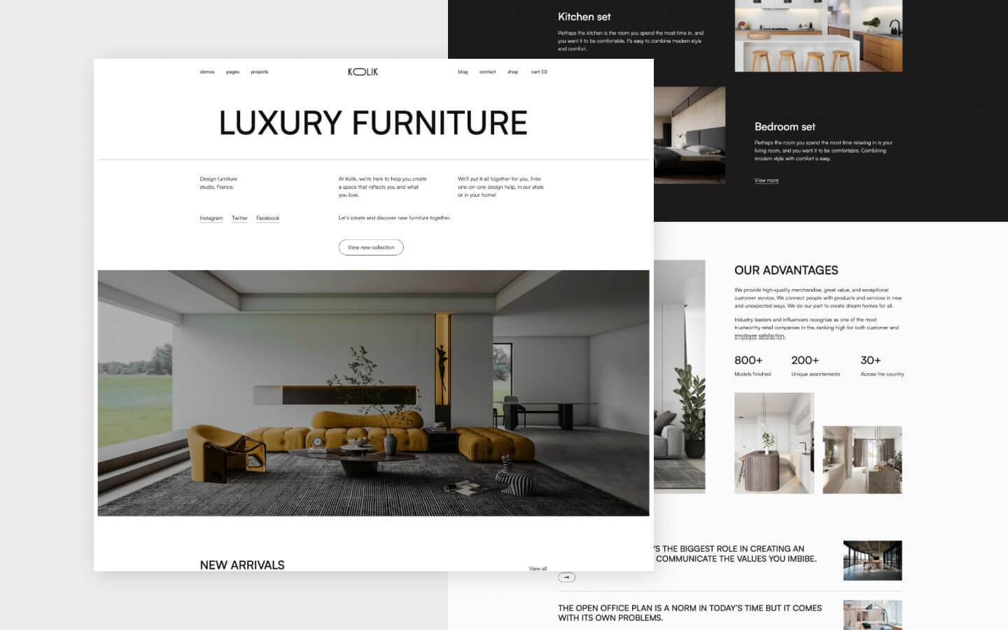 Kolik 128 - E-commerce Furniture Website Template