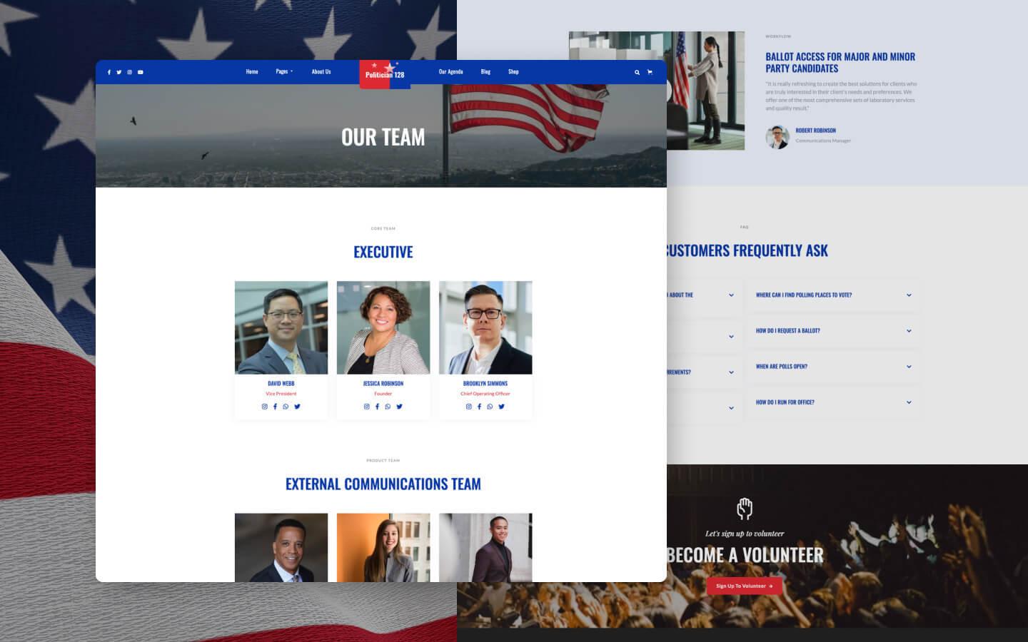 Politician 128 - Political Website Template