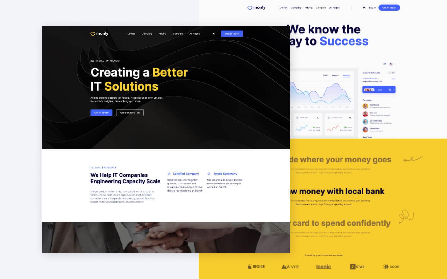 Monly 128 - SaaS Website Template