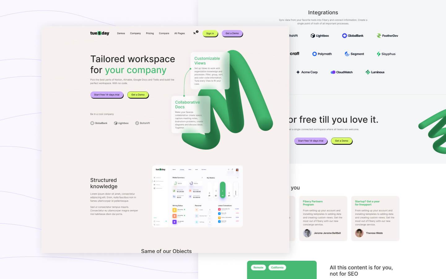 Tuesday 128 - SaaS Website Template