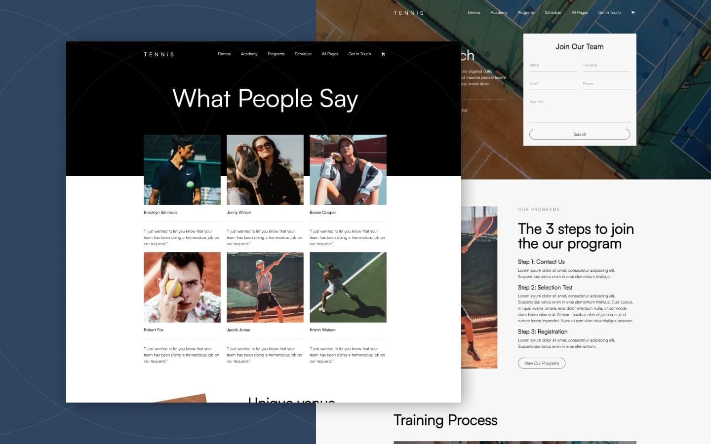 Tennis 128 - Tennis and Sport Academy Website Template
