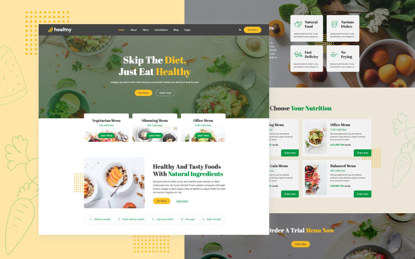 Healthy 128 - Organic Food Website Template