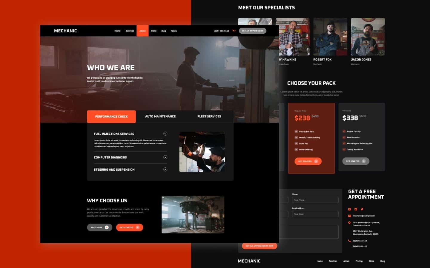 Mechanic 128 - Cars and Automotive Website Template
