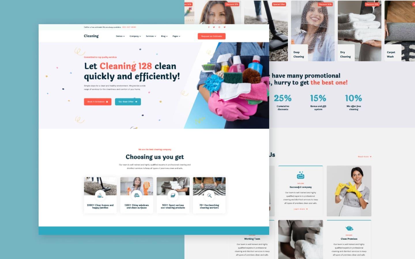 Cleaning 128 - Cleaning Services Website Template