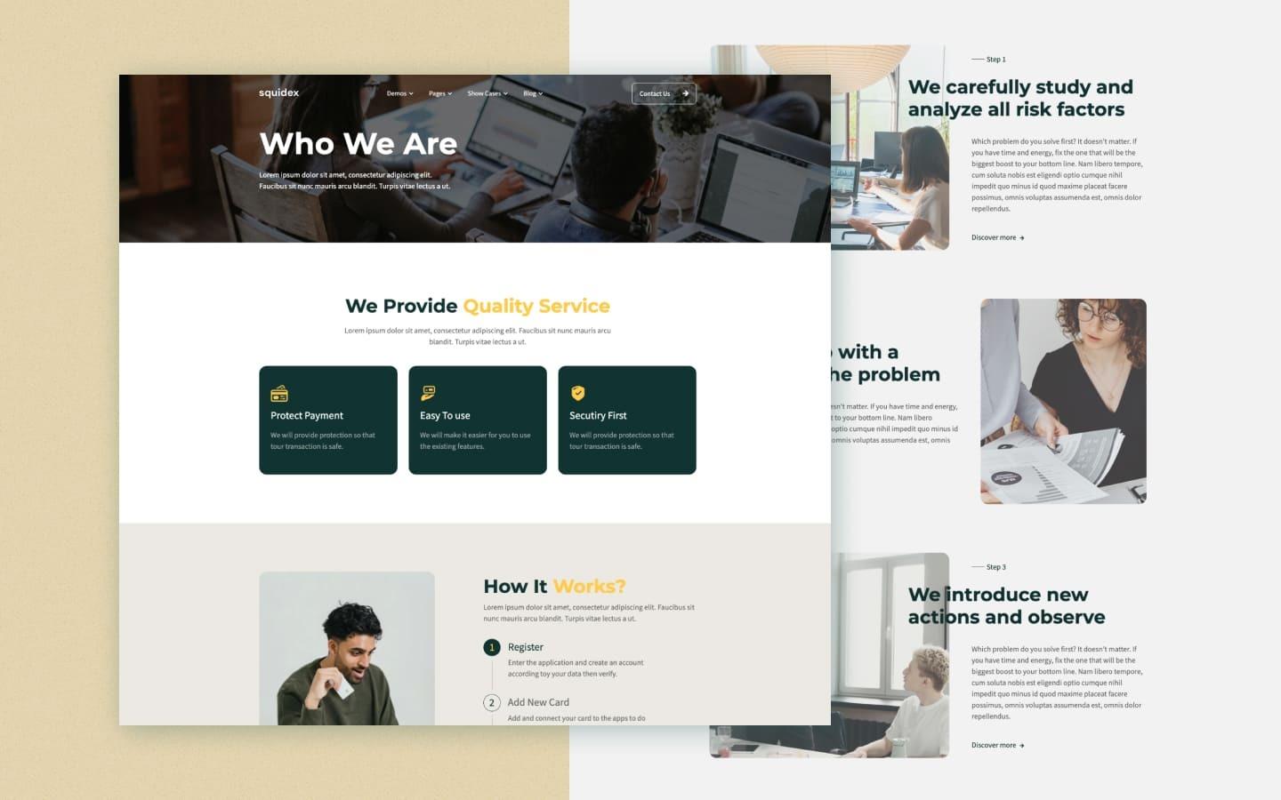Squidex 128 - Finance Website Template
