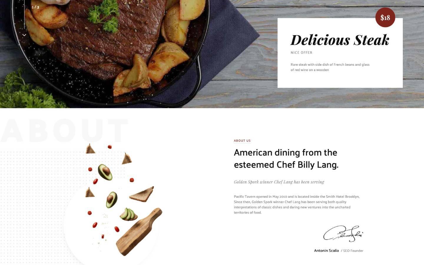 Fine Dining 128 - Restaurant Website Template