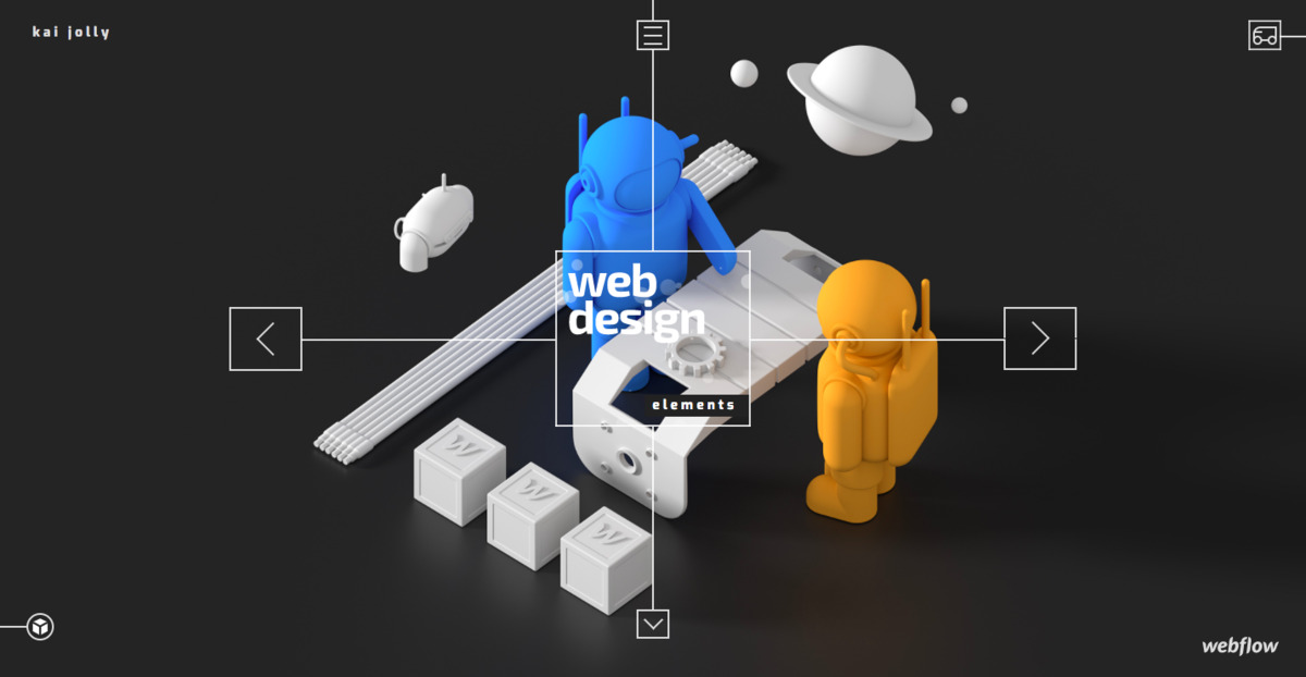 Kai Jolly Web 3D website interface