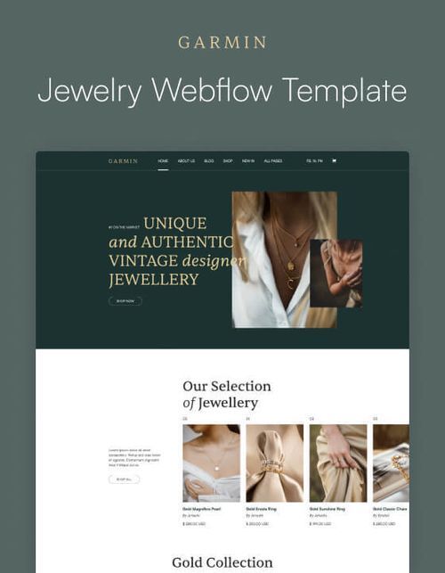 Garmin 128 - Jewelry Website Template