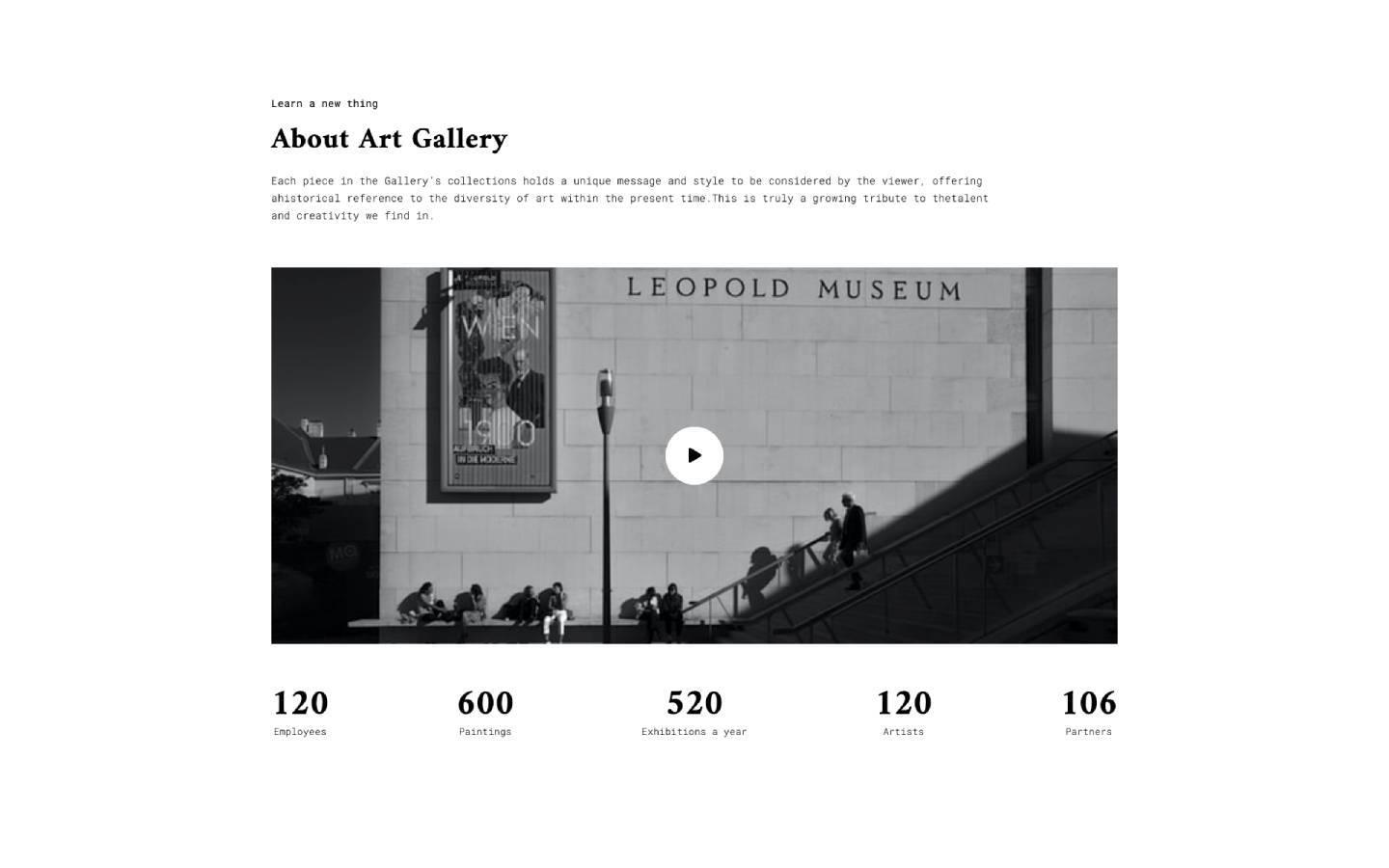 Art Gallery 128 - Museum Website Template