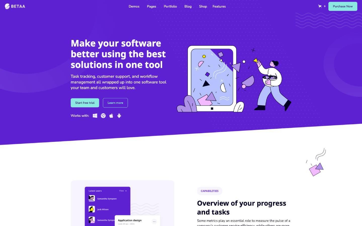 Betaa 128 - SaaS, Startup and Software Website Template