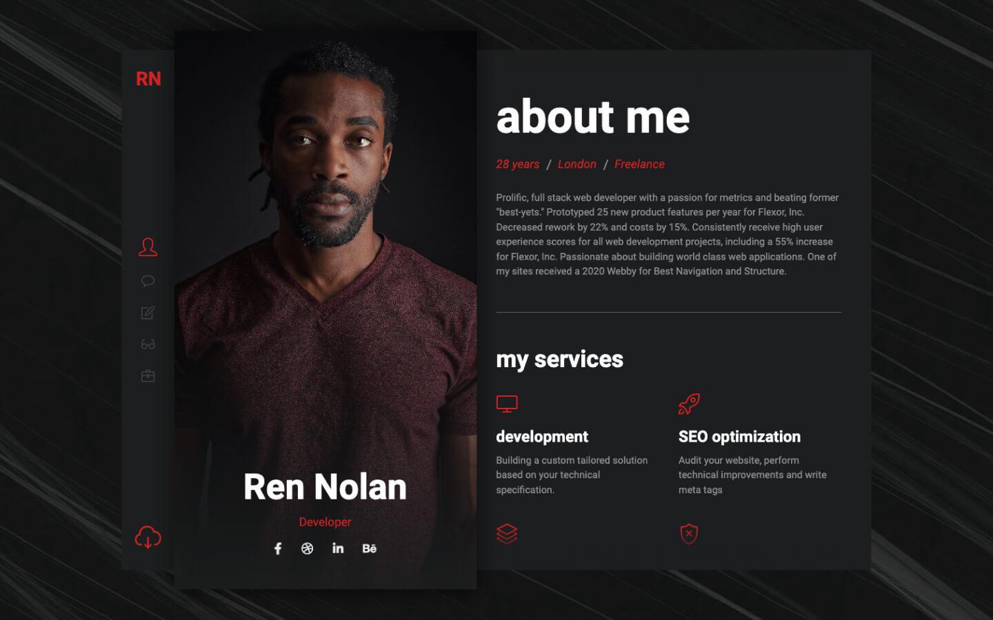 Renuvo 128 - Resume Website Template