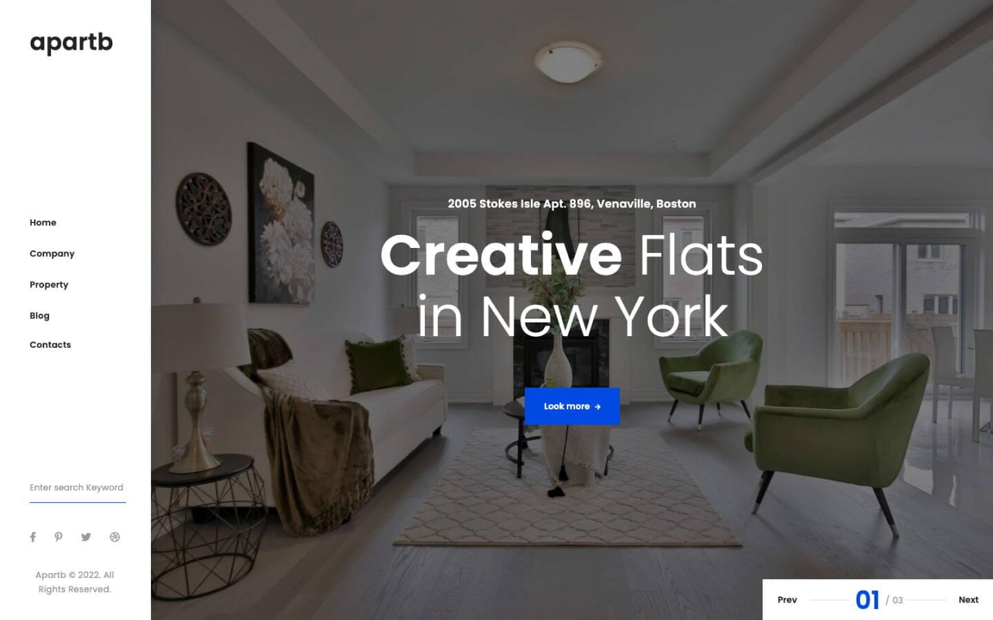 Apartb 128 - Real Estate, Architecture and Business Website Template