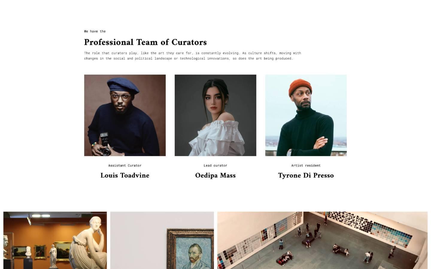 Art Gallery 128 - Museum Website Template