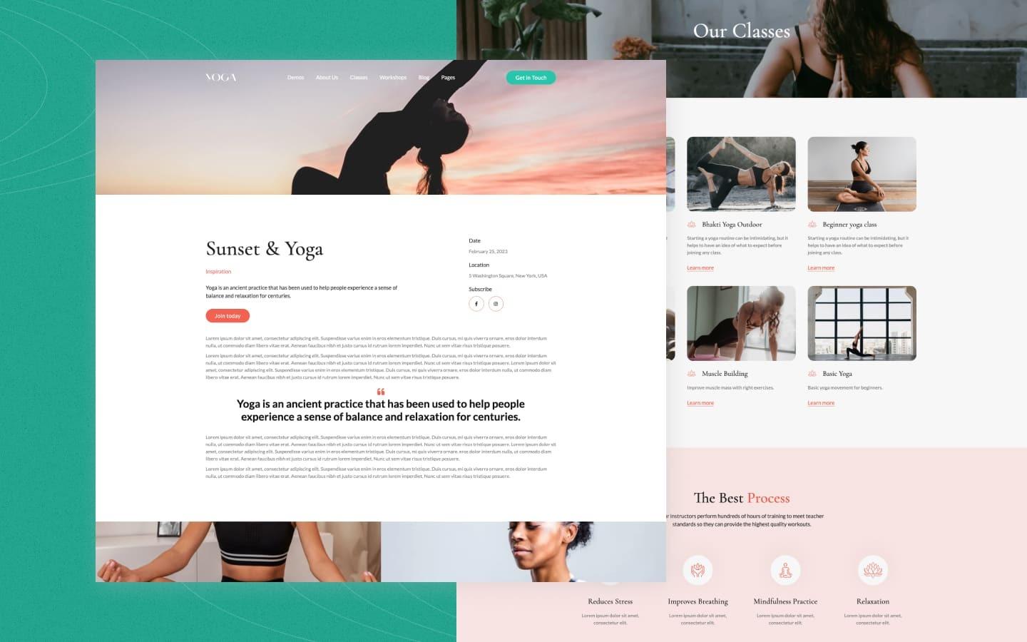 Yoga 128 - Fitness and Yoga Website Template
