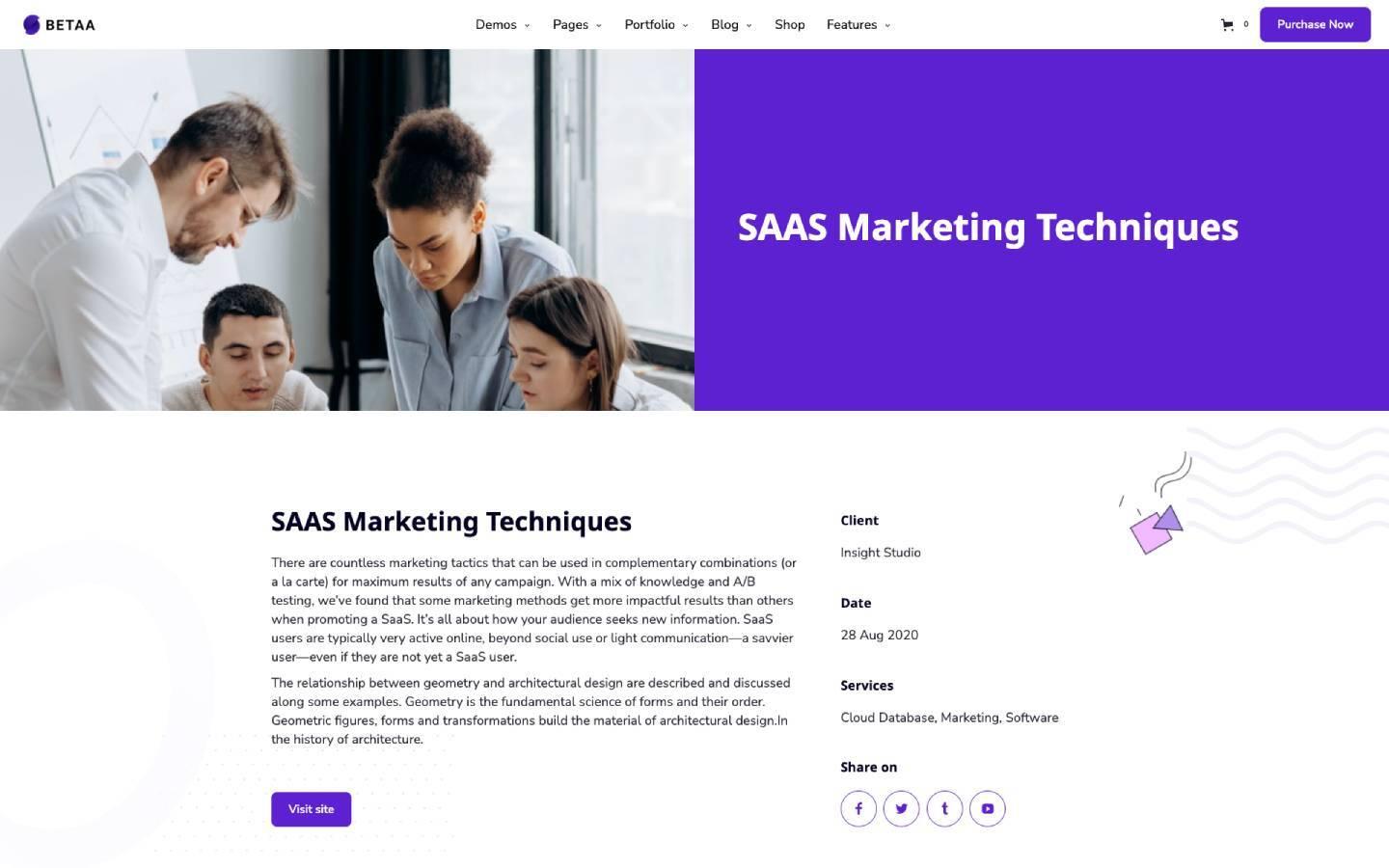 Betaa 128 - SaaS, Startup and Software Website Template