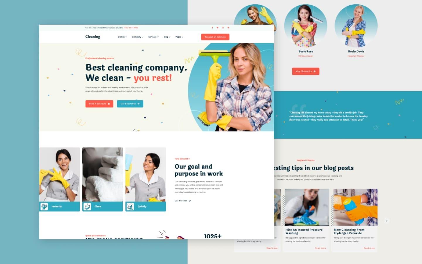 Cleaning 128 - Cleaning Services Website Template