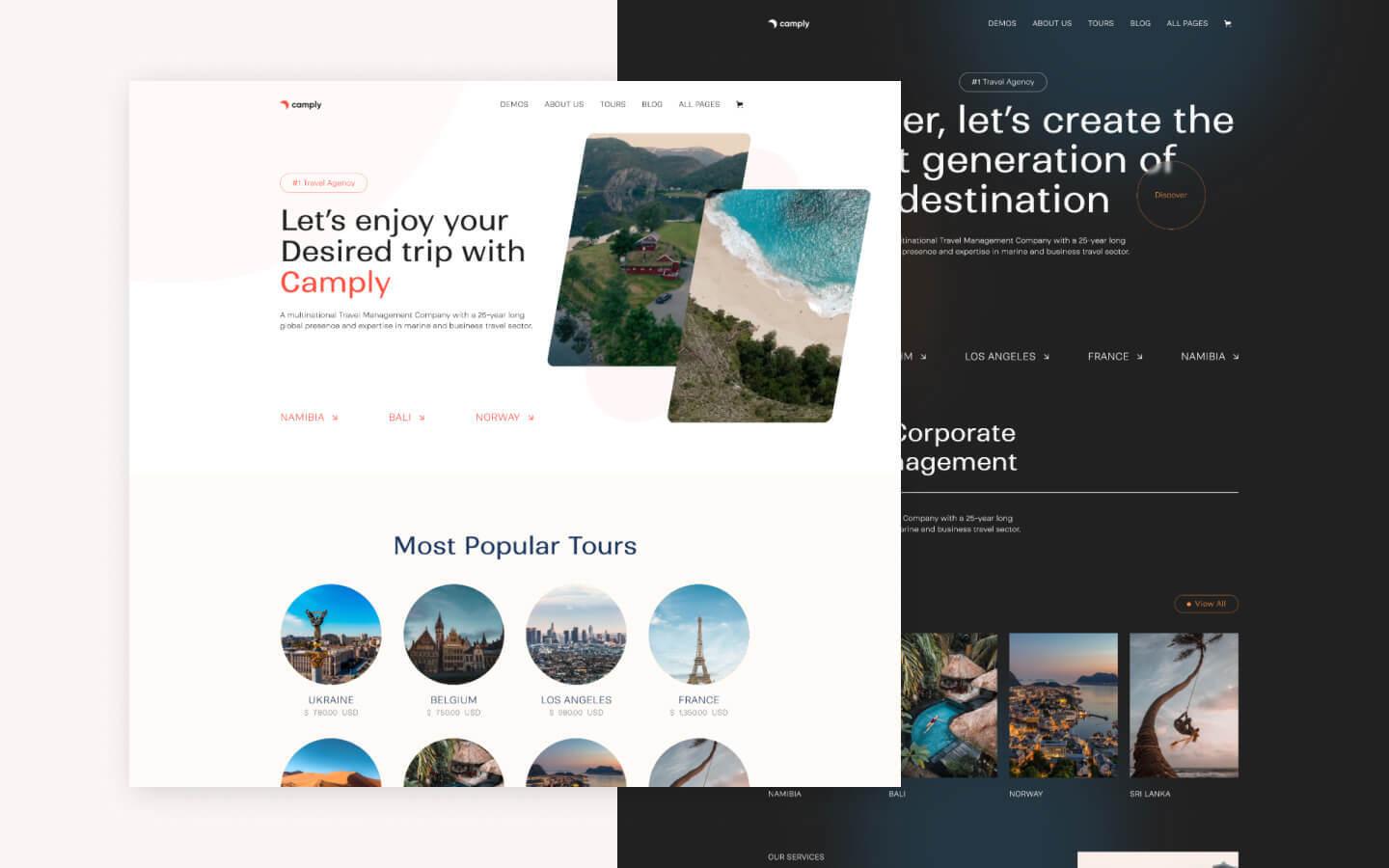 Camply 128 - Travel and Tourism Website Template