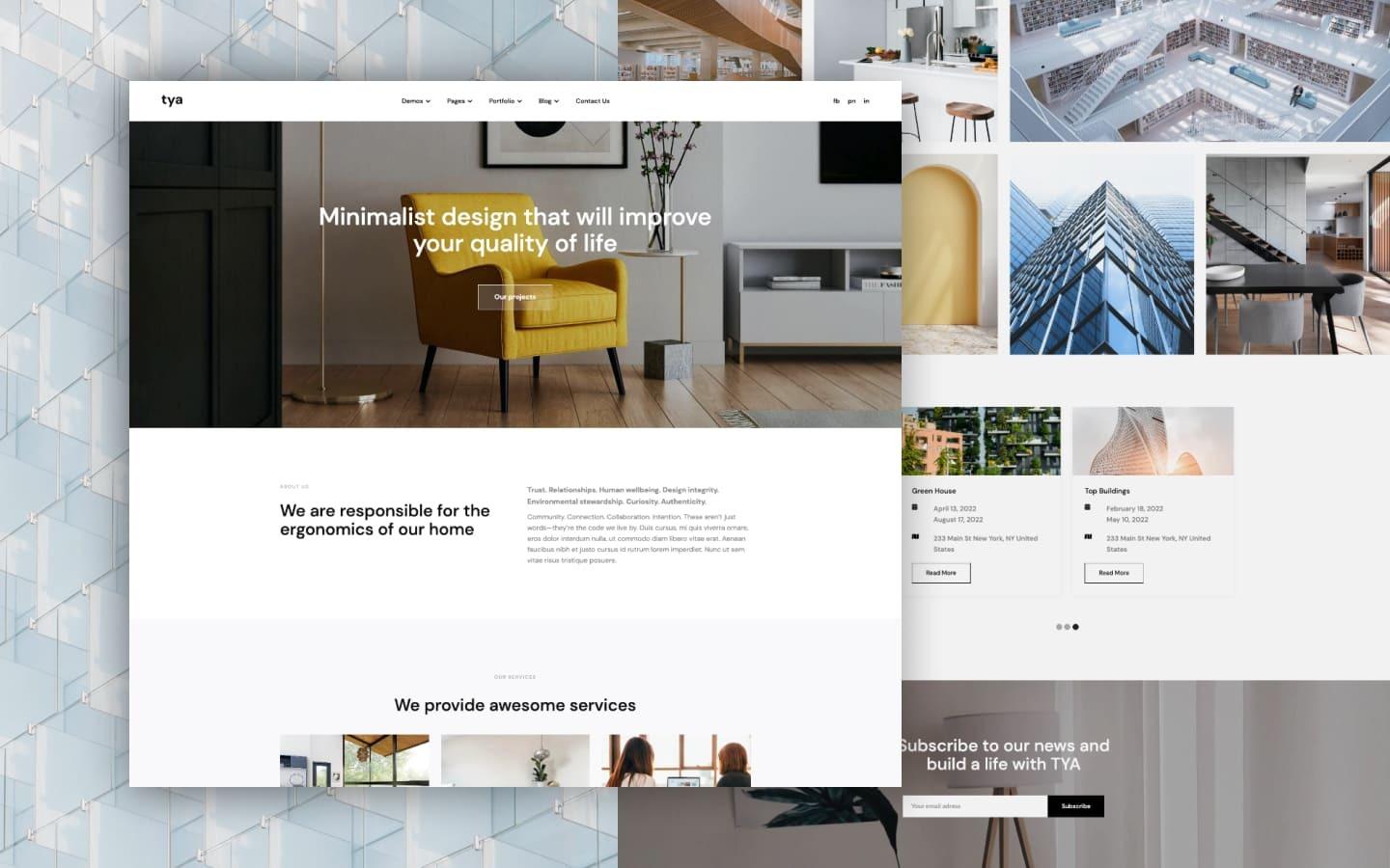 Tya 128 - Architecture Website Template