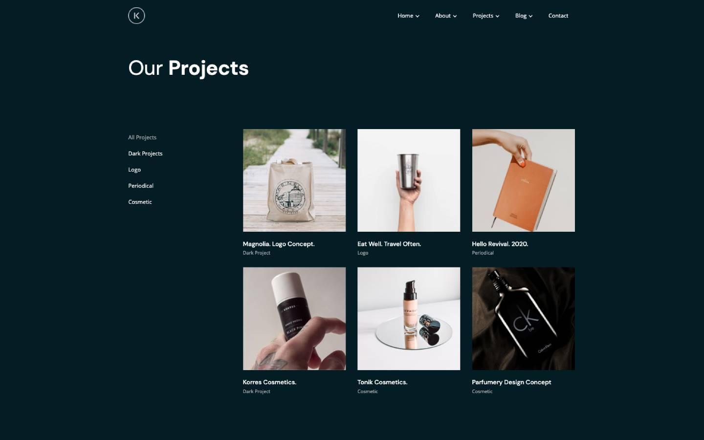K 128 - Agency and Portfolio Website Template