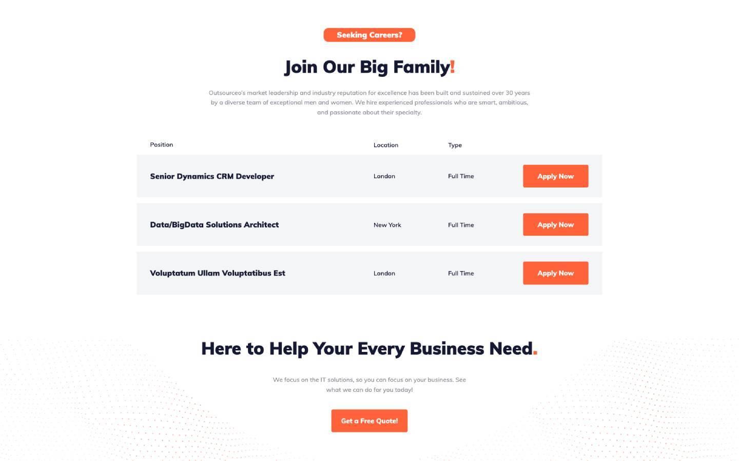 Outsourceo 128 - IT company Website Template