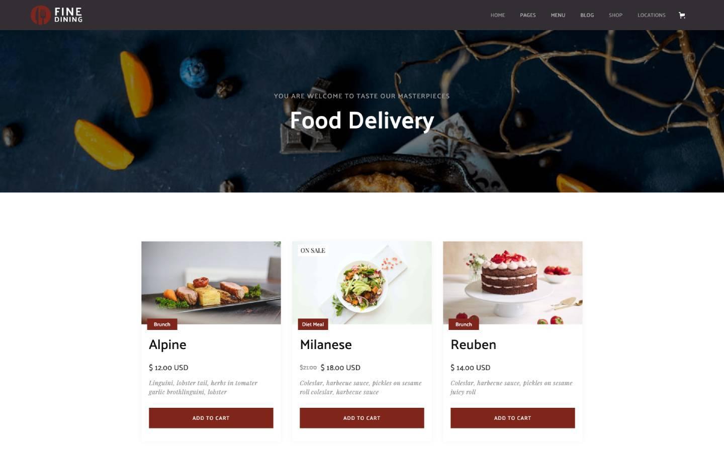 Fine Dining 128 - Restaurant Website Template