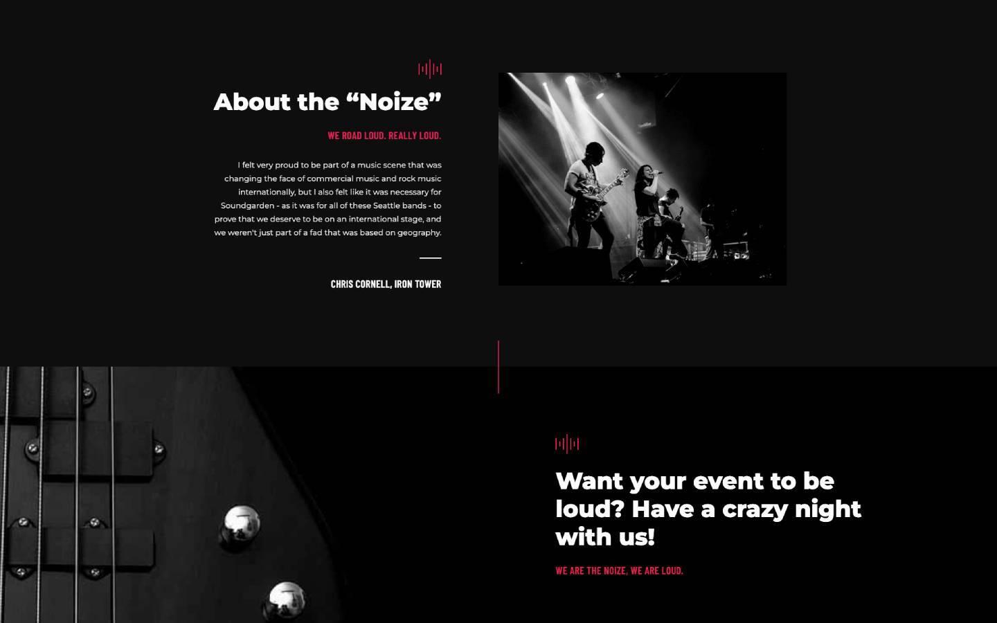 Noize 128 - Music Website Template