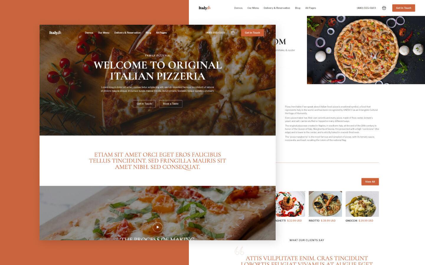 Italy 128 - Restaurant Website Template