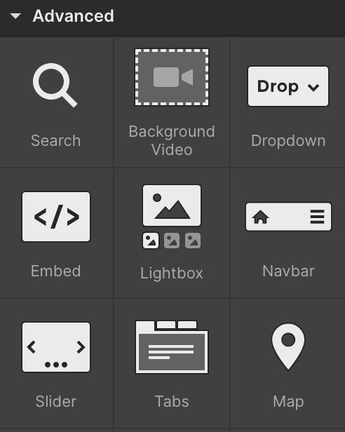 Webflow background video