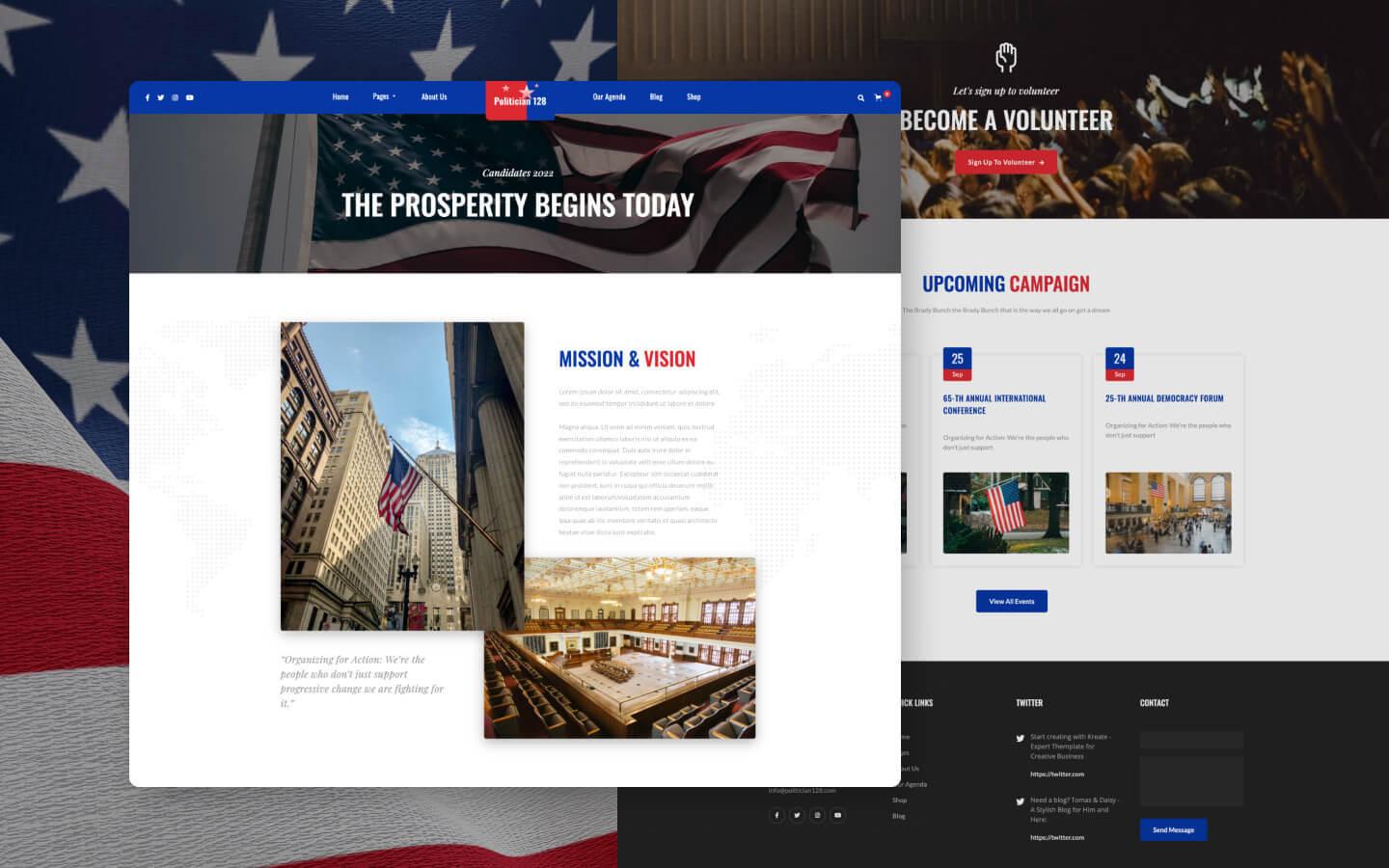 Politician 128 - Political Website Template