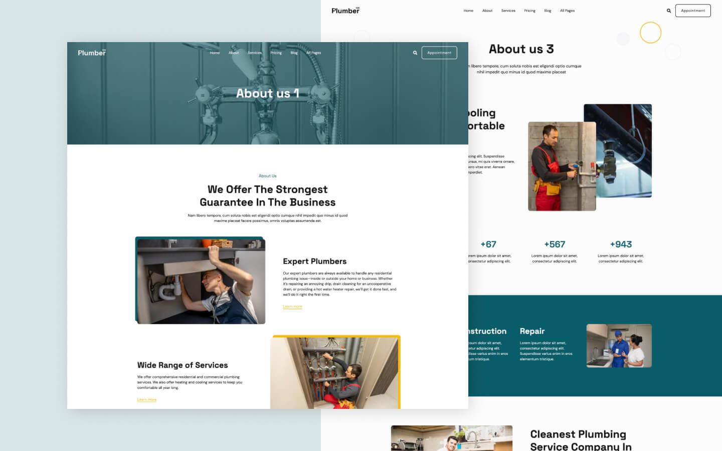 Plumber 128 - Plumbing and Repairing Website Template