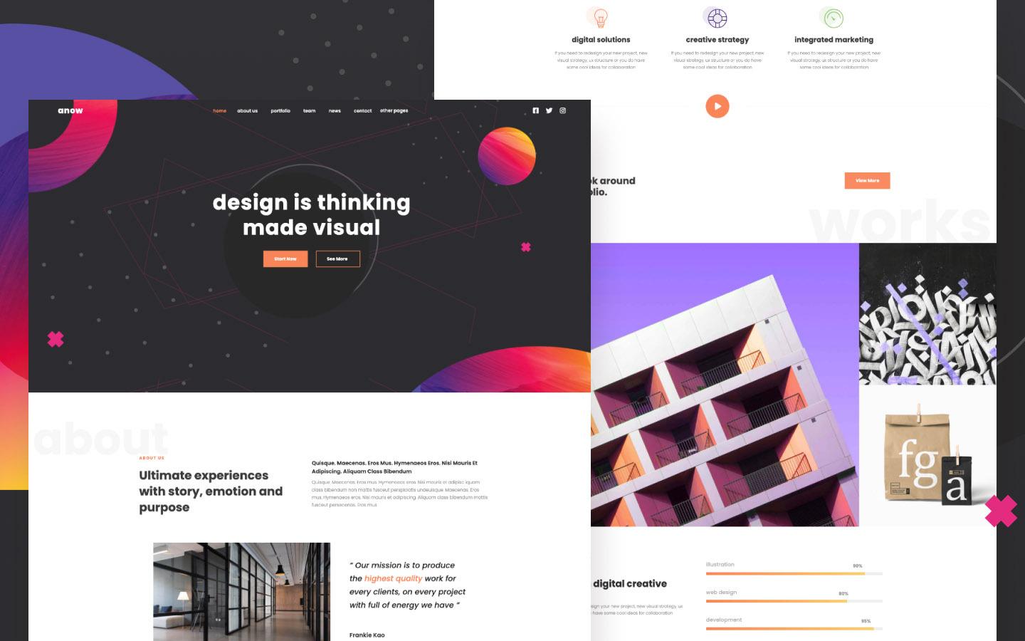 Anow 128 - Portfolio Website Template