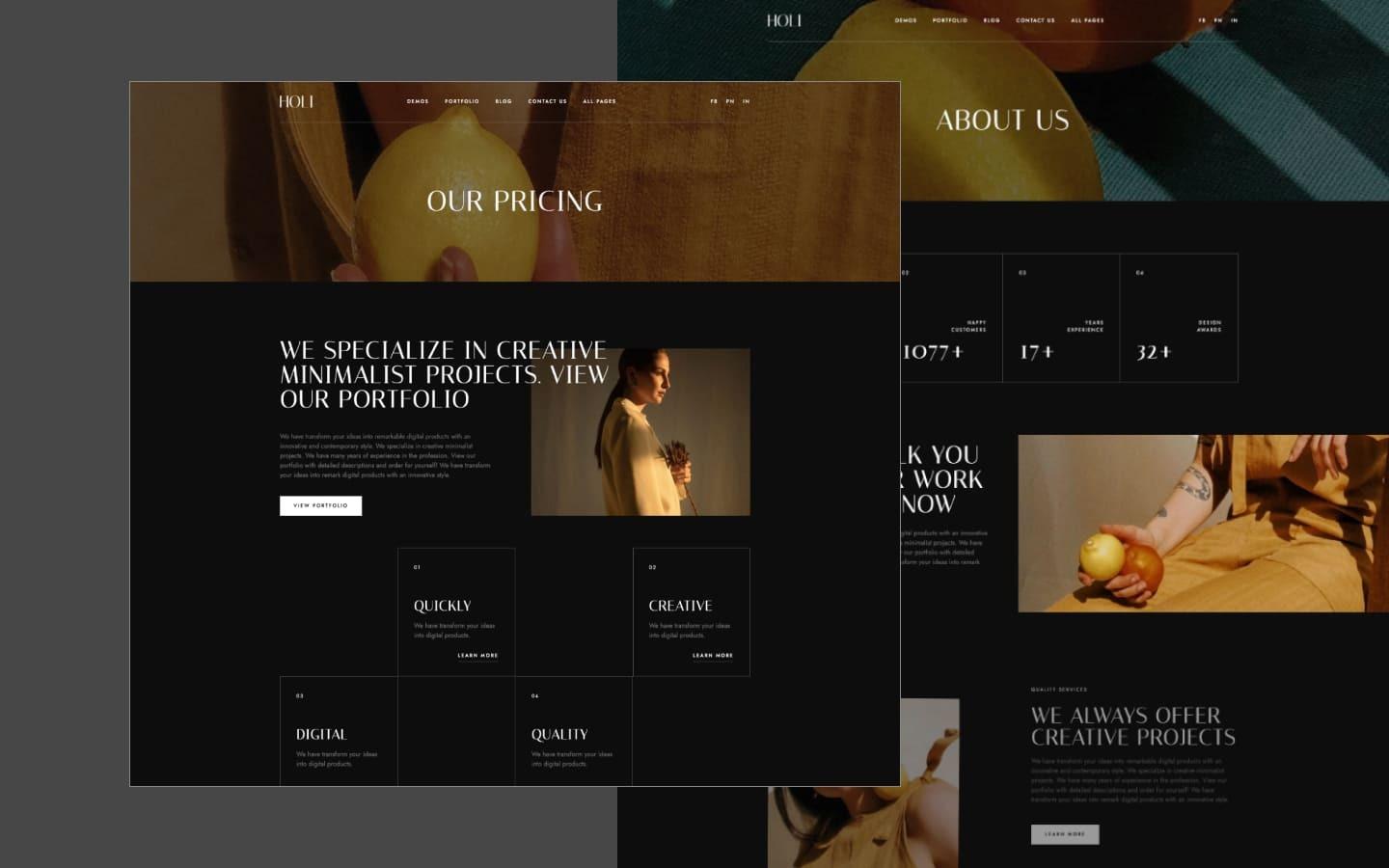 Holi 128 - Portfolio Website Template