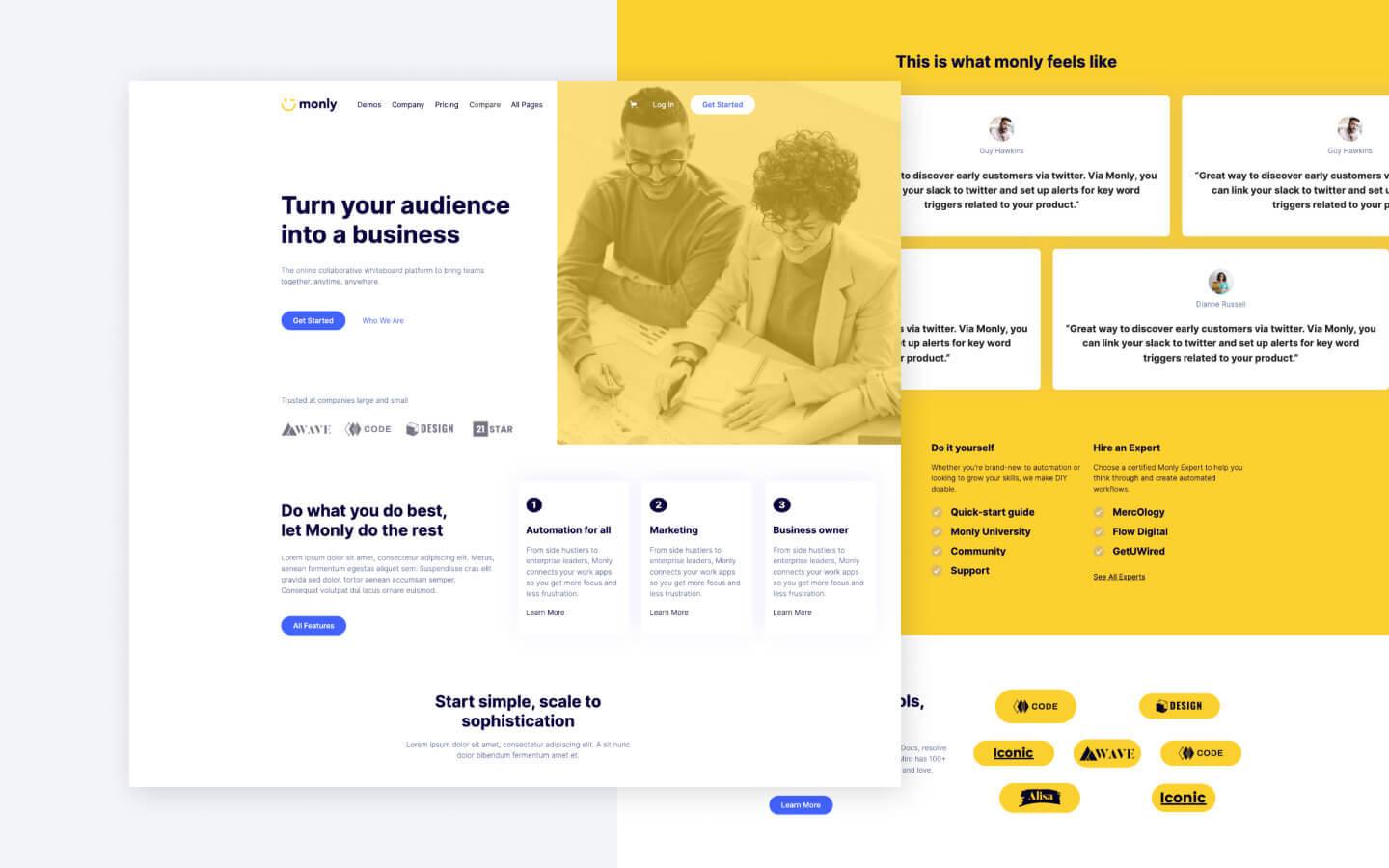 Monly 128 - SaaS Website Template