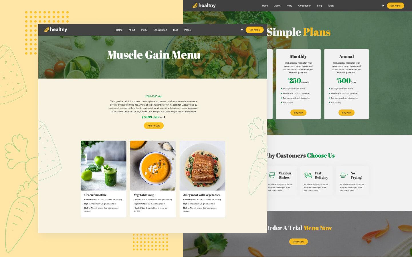 Healthy 128 - Organic Food Website Template