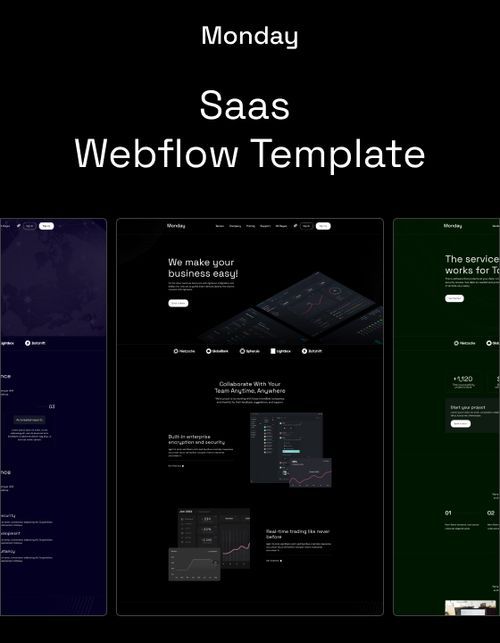 Monday 128 - SaaS Website Template
