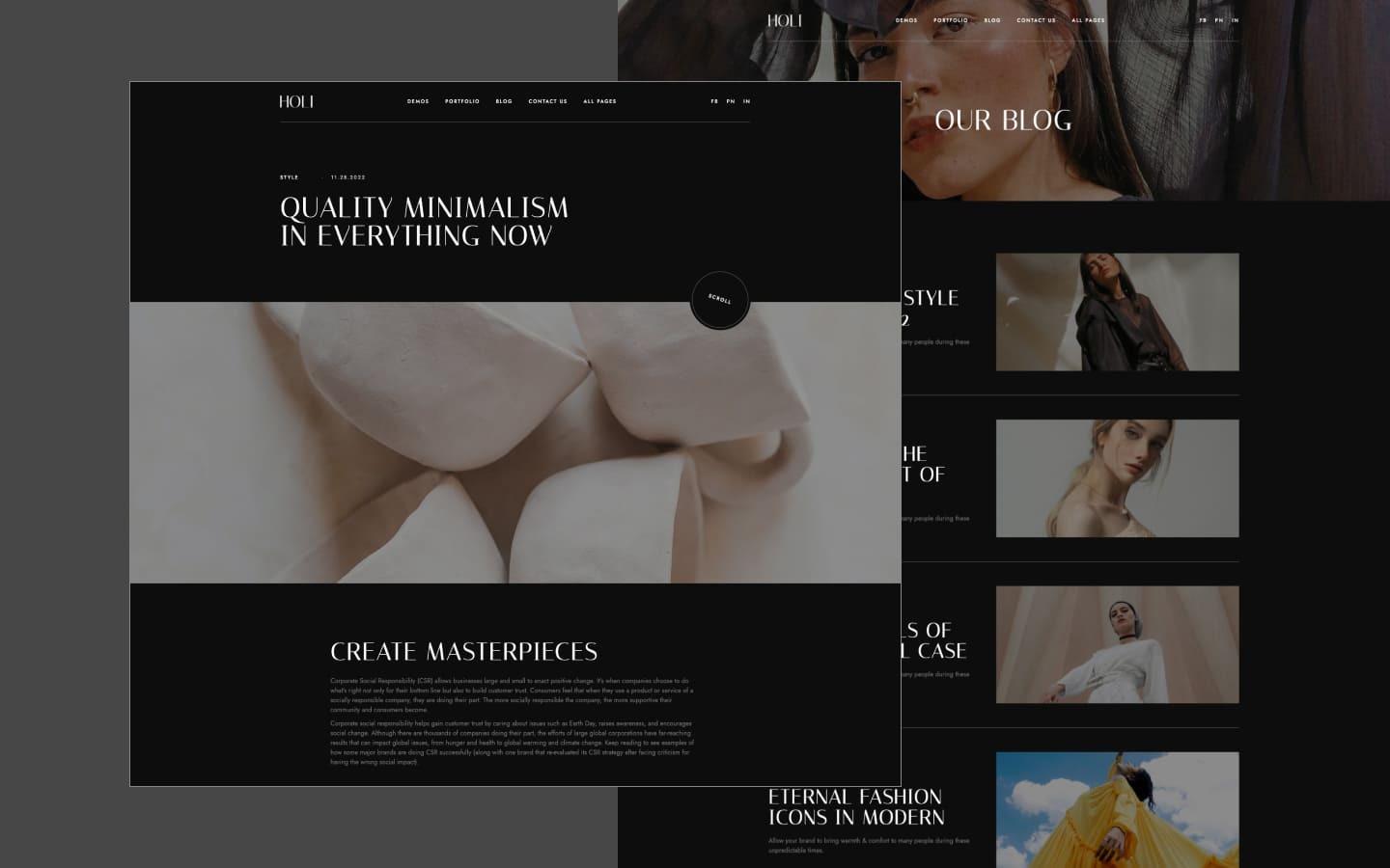 Holi 128 - Portfolio Website Template