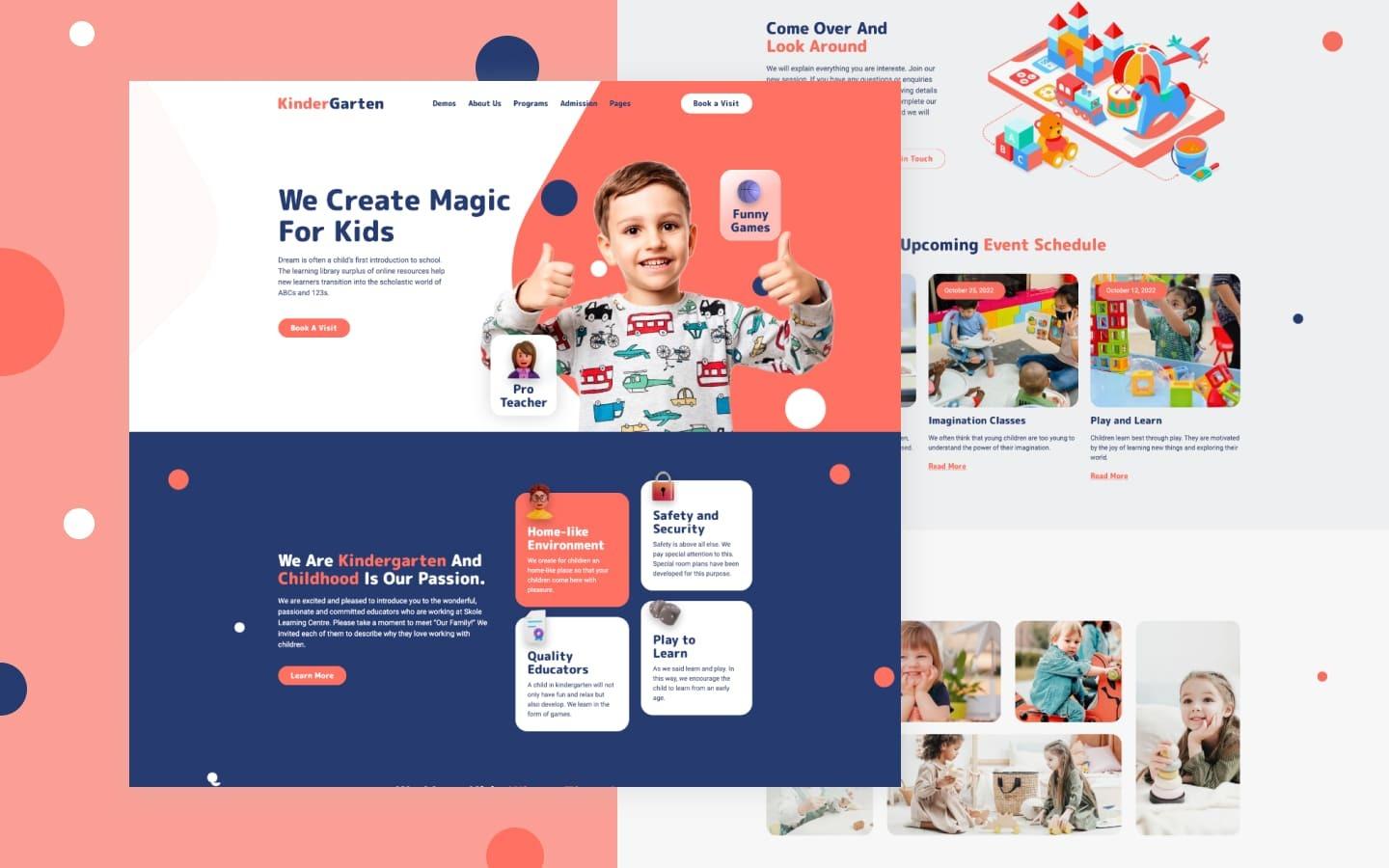 Kindergarten 128 - Kids and Kindergarten Website Template