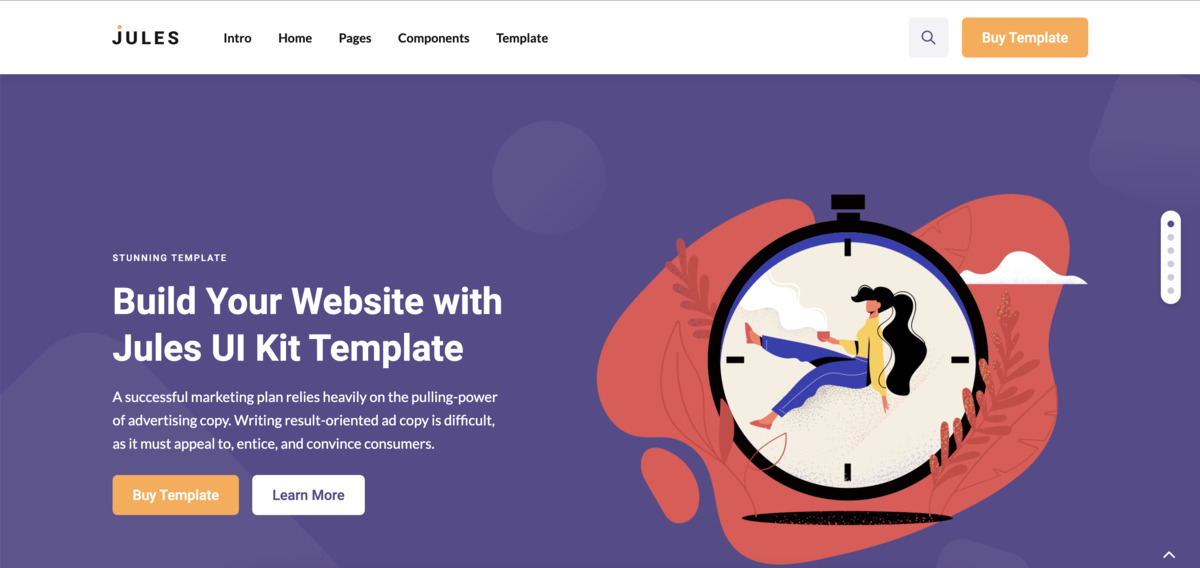 Jules webflow landing page